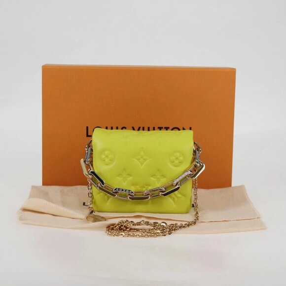 LOUIS VUITTON Monogram Emboss Coussin Belt Bag Bag Leather 2way LV Auth 121504SM - Picture 10 of 16